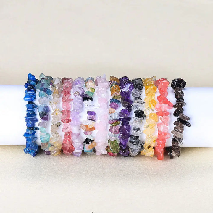 Natural Irregular Shape Crystal Stone Warmth Soothing Bracelet - Bracelet