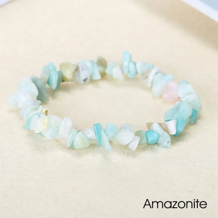 Natural Irregular Shape Crystal Stone Warmth Soothing Bracelet - Amazonite - Bracelet
