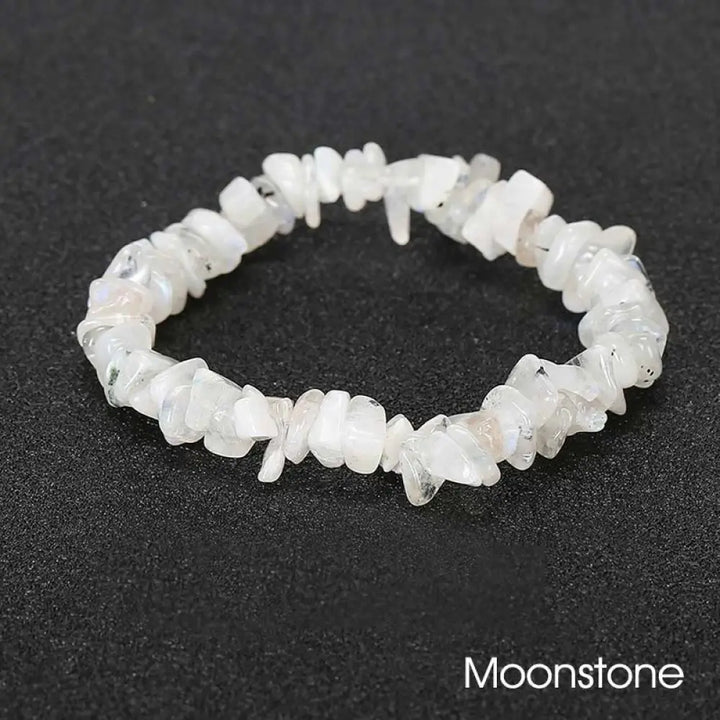 Natural Irregular Shape Crystal Stone Warmth Soothing Bracelet - Moonstone - Bracelet