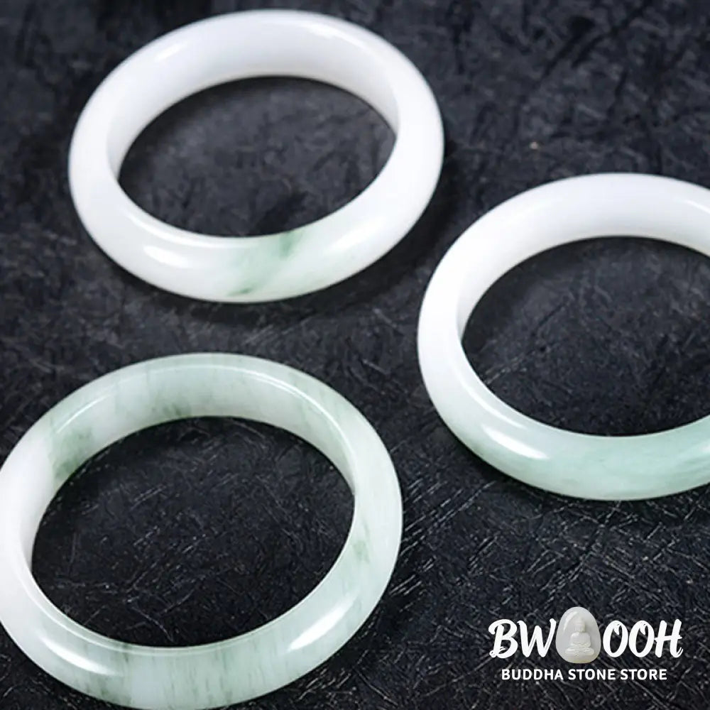 BWOOOH Natural Jade Luck Healing Bangle Bracelet | natural stone spiritual bracelet for healing and mindful living