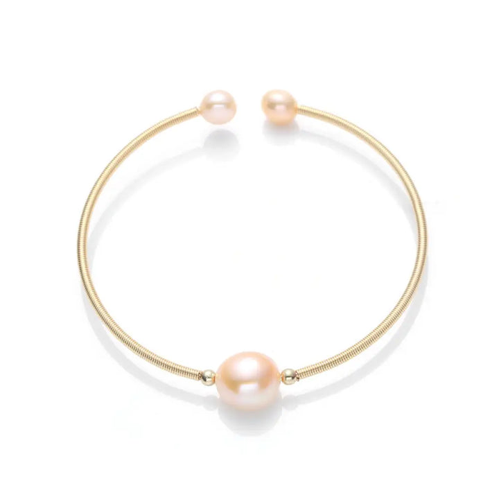 Pearl Wealth Bracelet Bangle (Extra 30% Off | USE CODE: FS30) - BWOOOH - Pink Pearl - Bracelet