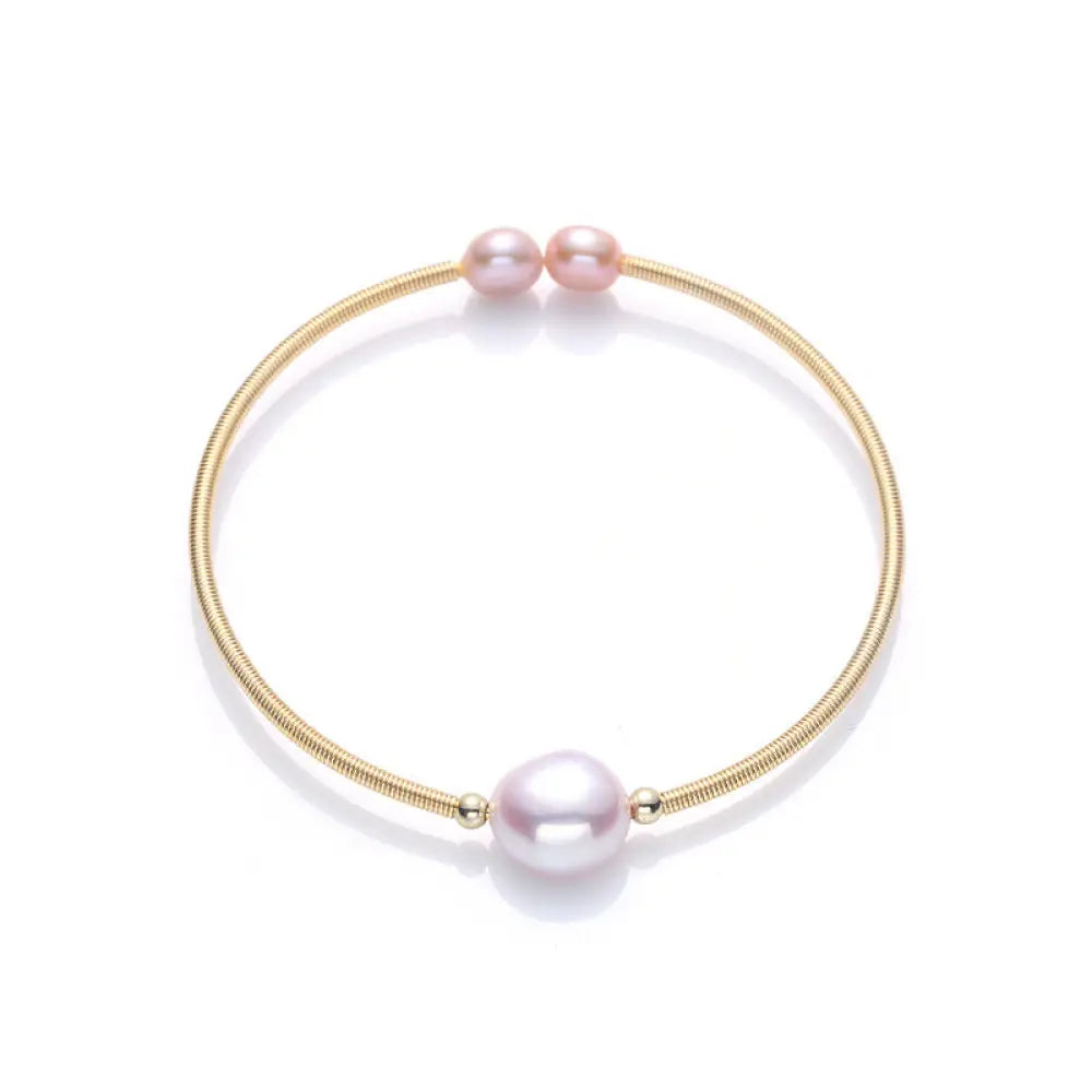 Pearl Wealth Bracelet Bangle (Extra 30% Off | USE CODE: FS30) - BWOOOH - Purple Pearl - Bracelet