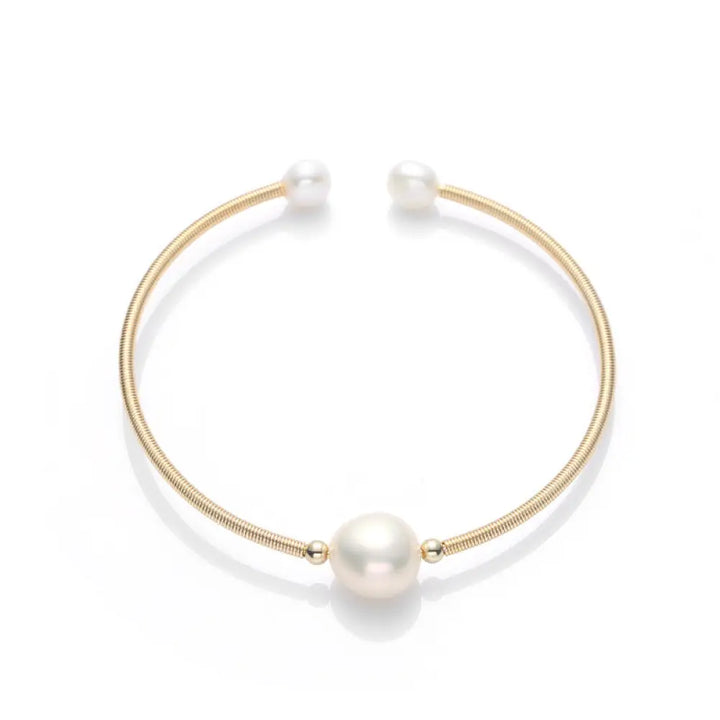 Pearl Wealth Bracelet Bangle (Extra 30% Off | USE CODE: FS30) - BWOOOH - White Pearl - Bracelet