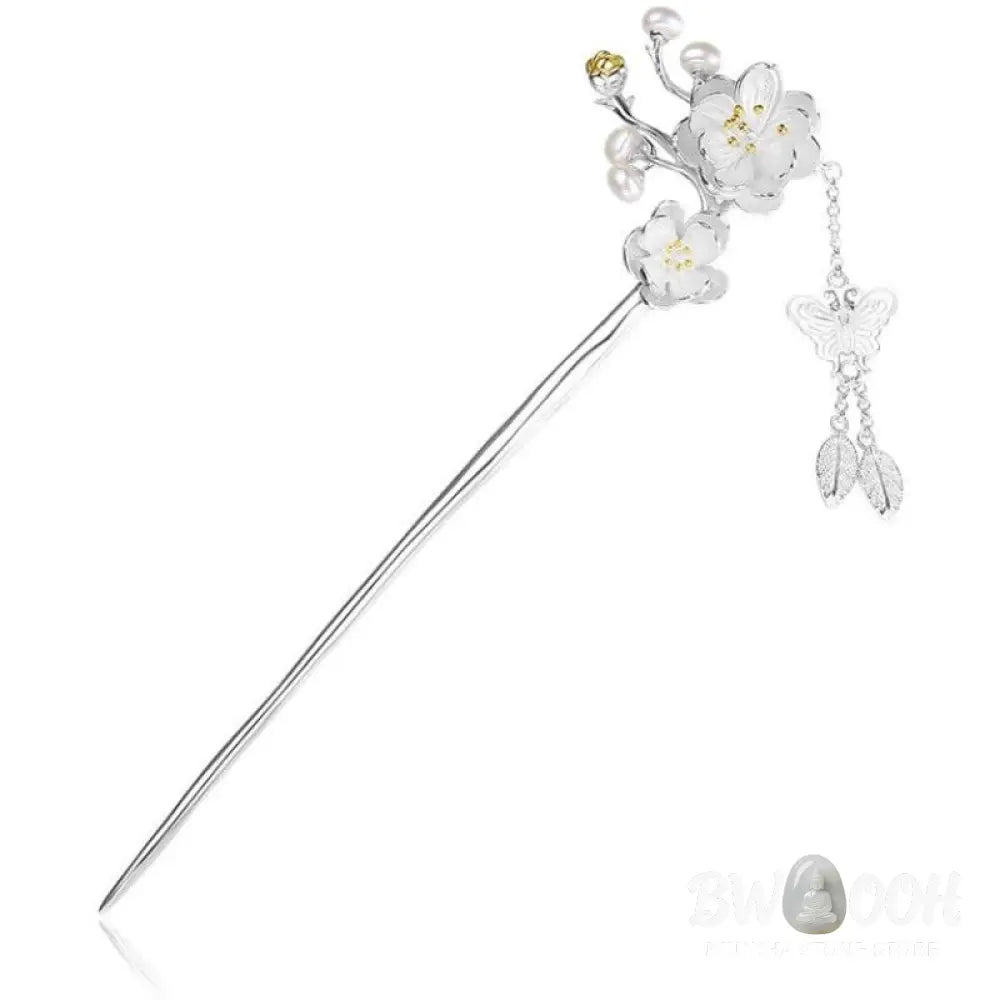 Plum Blossom Butterfly Love Freedom Tassel Hairpin - Feng Shui Butterfly (Love ♥ Freedom) - Hairpin