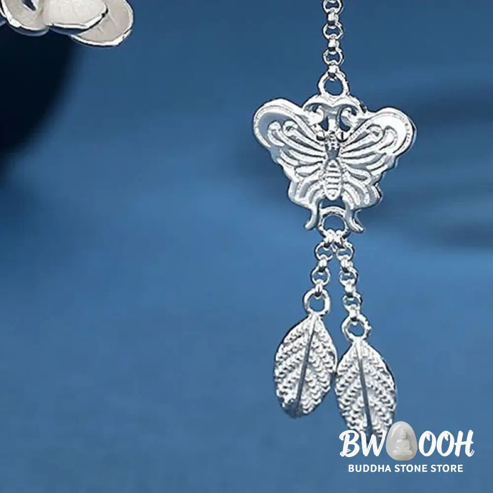 Plum Blossom Butterfly Love Freedom Tassel Hairpin - Feng Shui Butterfly (Love ♥ Freedom) - Hairpin