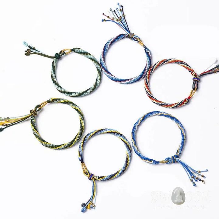 Reincarnation Knot Luck String Protection Braid Bracelet - BWOOOH - Bracelet