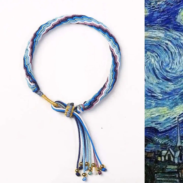 Reincarnation Knot Luck String Protection Braid Bracelet - BWOOOH - Blue (Wrist Circumference 14-20cm) - Bracelet