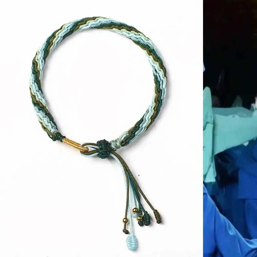 Reincarnation Knot Luck String Protection Braid Bracelet - BWOOOH - Green (Wrist Circumference 14-20cm) - Bracelet