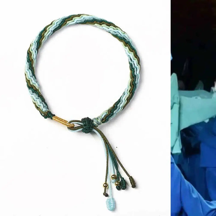 Reincarnation Knot Luck String Protection Braid Bracelet - BWOOOH - Green (Wrist Circumference 14-20cm) - Bracelet
