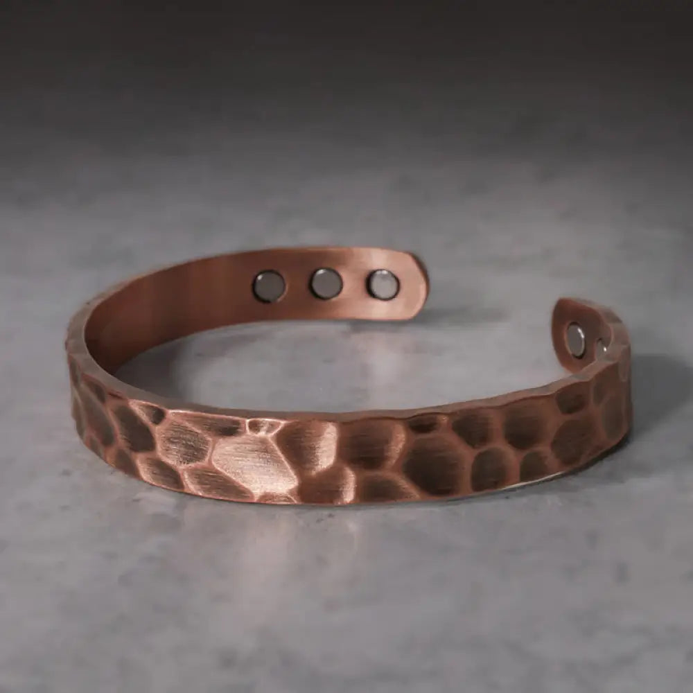 Rustic Copper Balance Magnetic Adjustable Cuff Bracelet - BWOOOH - Copper - Bracelet Bangle