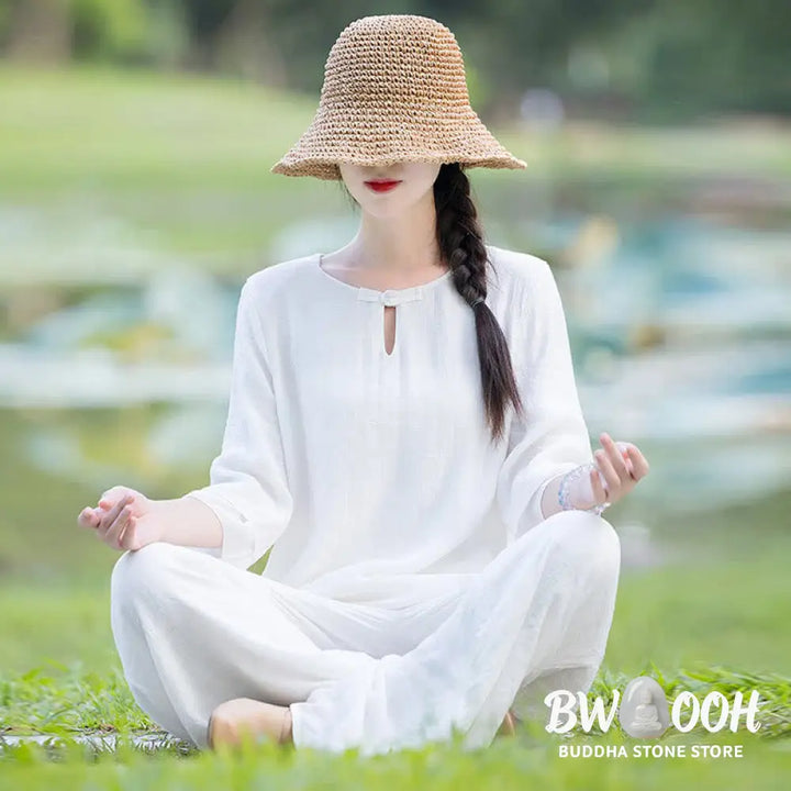 Tai Chi Meditation Prayer Zen Spiritual Morning Practice Clothing Women’s Set - Clothes