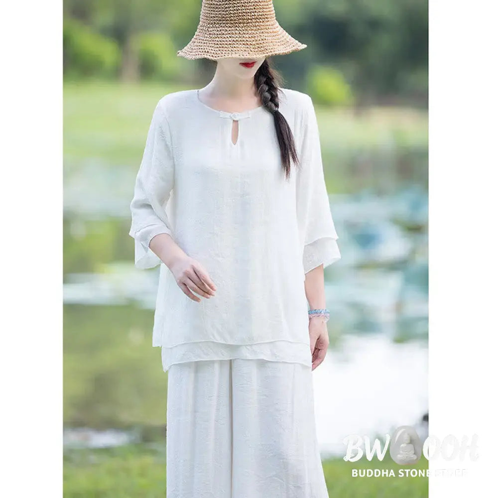 Tai Chi Meditation Prayer Zen Spiritual Morning Practice Clothing Women’s Set - Clothes