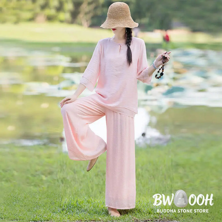 Tai Chi Meditation Prayer Zen Spiritual Morning Practice Clothing Women’s Set - Clothes