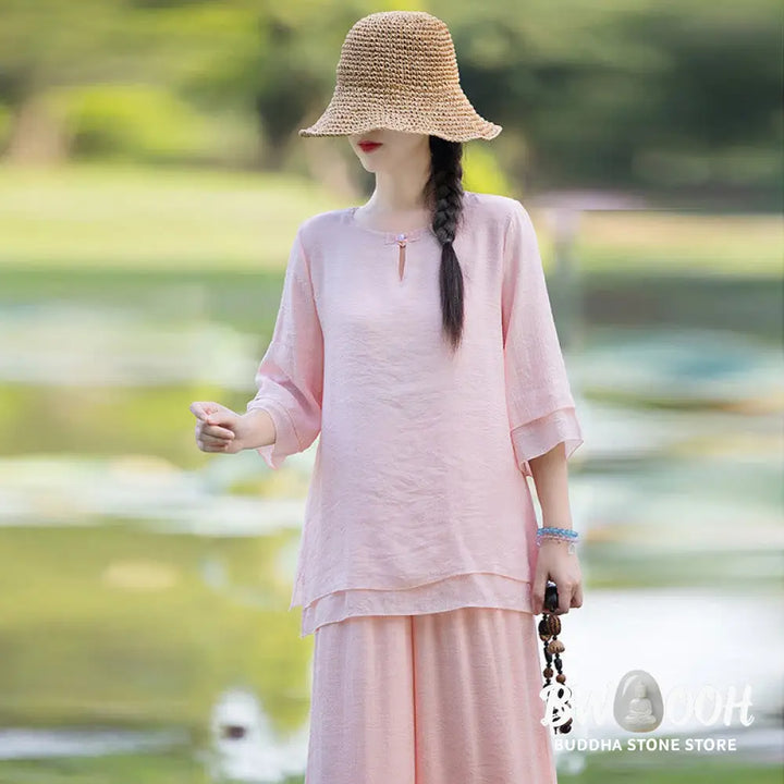 Tai Chi Meditation Prayer Zen Spiritual Morning Practice Clothing Women’s Set - Clothes