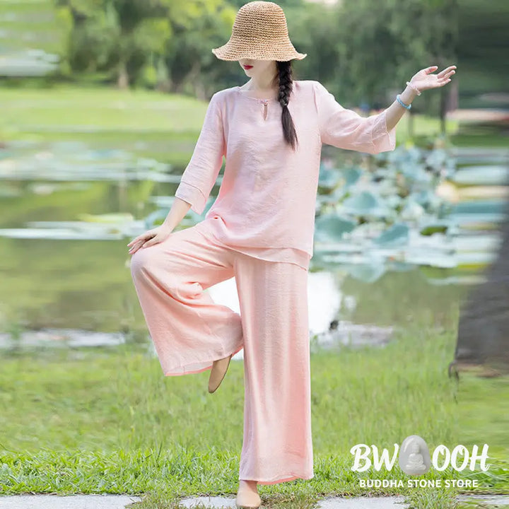 Tai Chi Meditation Prayer Zen Spiritual Morning Practice Clothing Women’s Set - Clothes