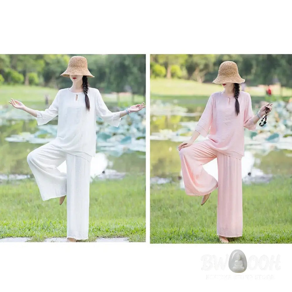 Tai Chi Meditation Prayer Zen Spiritual Morning Practice Clothing Women’s Set - Clothes