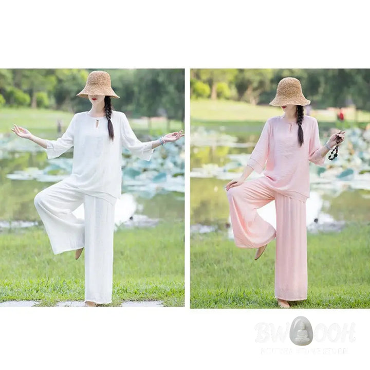 Tai Chi Meditation Prayer Zen Spiritual Morning Practice Clothing Women’s Set - Clothes