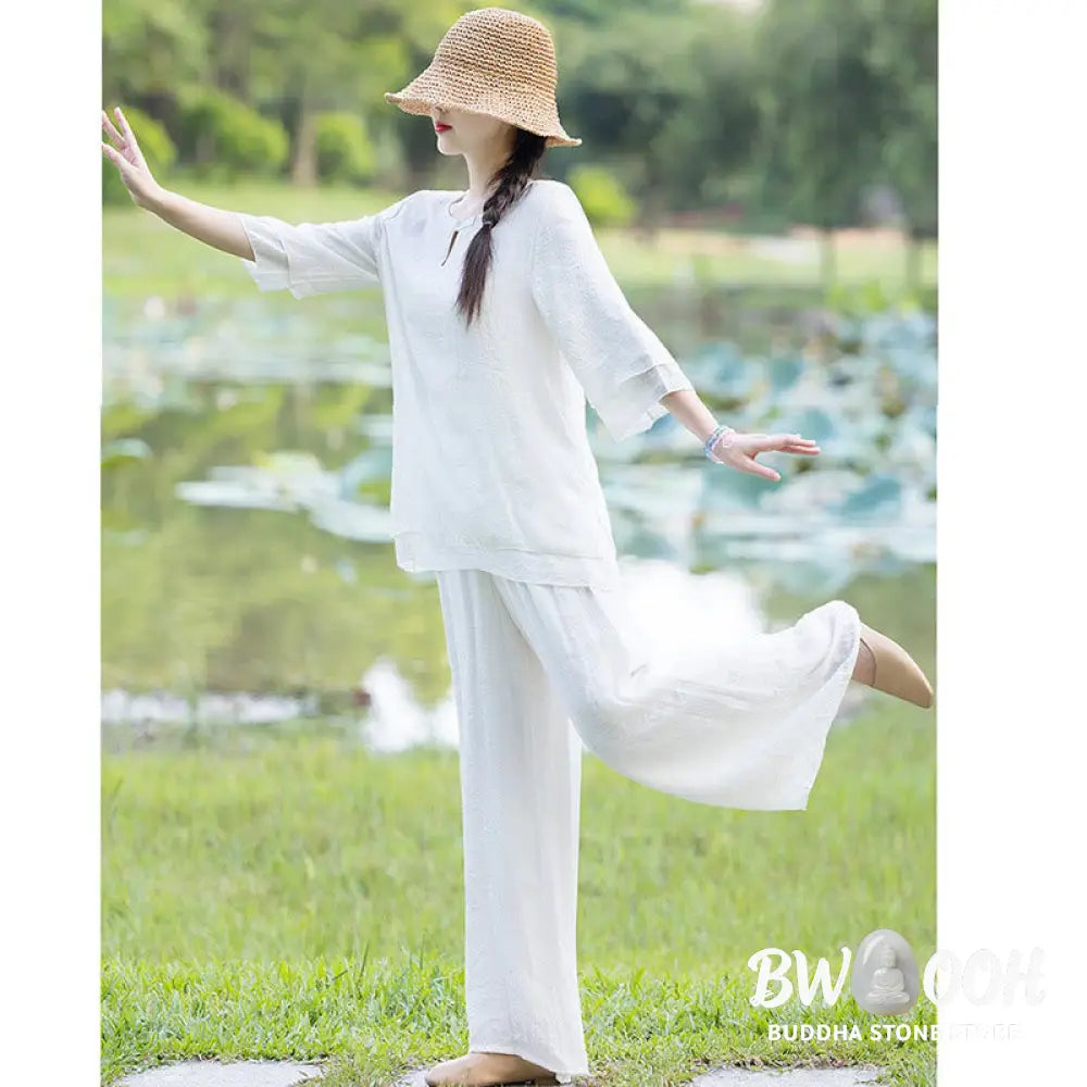Tai Chi Meditation Prayer Zen Spiritual Morning Practice Clothing Women’s Set - Clothes