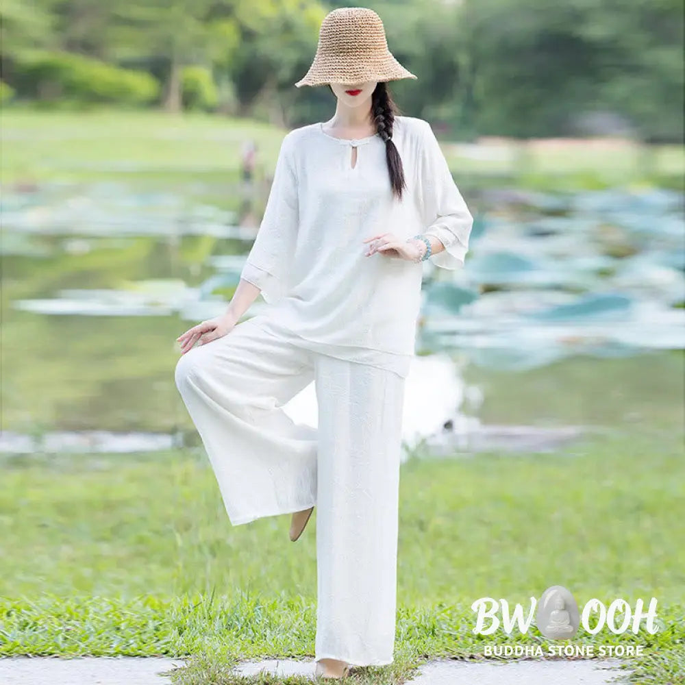 Tai Chi Meditation Prayer Zen Spiritual Morning Practice Clothing Women’s Set - Clothes
