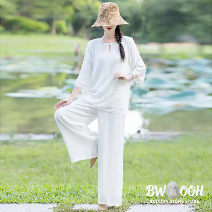 Tai Chi Meditation Prayer Zen Spiritual Morning Practice Clothing Women’s Set - Clothes