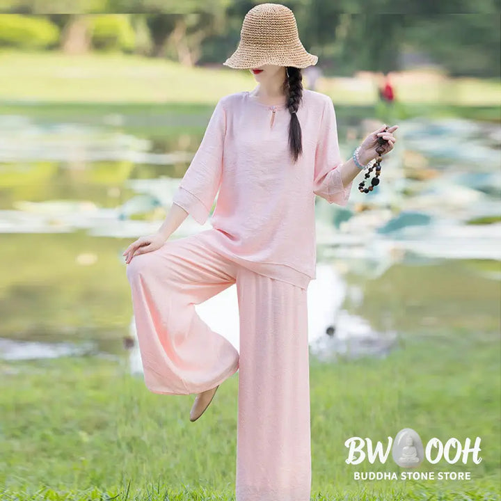 Tai Chi Meditation Prayer Zen Spiritual Morning Practice Clothing Women’s Set - Clothes