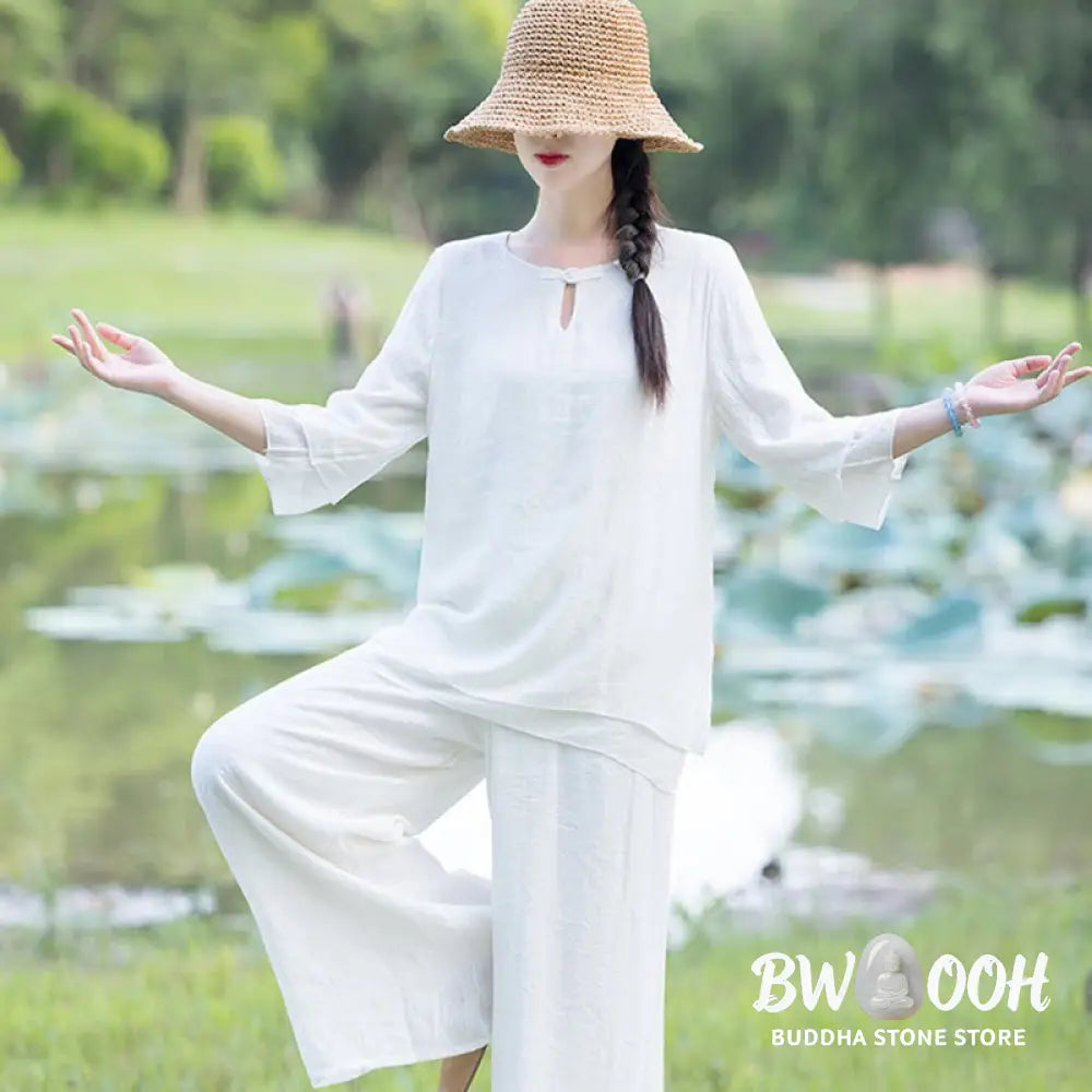 Tai Chi Meditation Prayer Zen Spiritual Morning Practice Clothing Women’s Set - Clothes