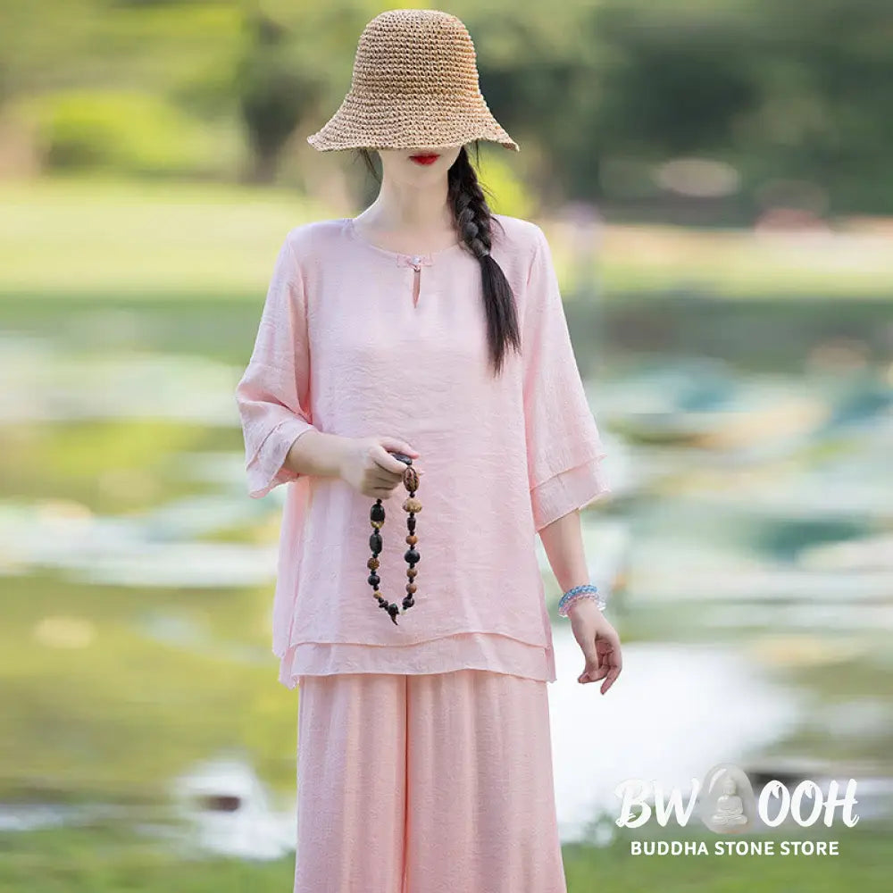 Tai Chi Meditation Prayer Zen Spiritual Morning Practice Clothing Women’s Set - Clothes