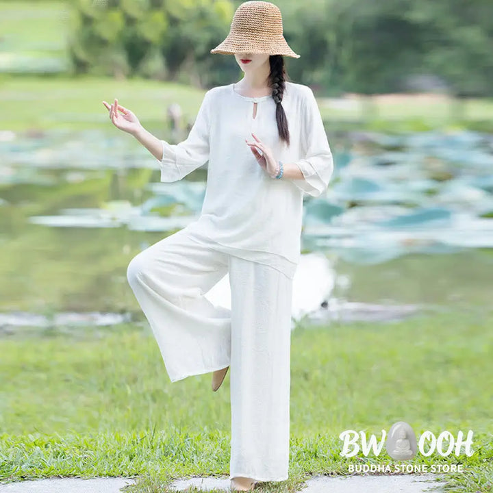 Tai Chi Meditation Prayer Zen Spiritual Morning Practice Clothing Women’s Set - Clothes