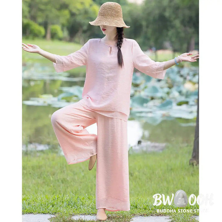 Tai Chi Meditation Prayer Zen Spiritual Morning Practice Clothing Women’s Set - Clothes