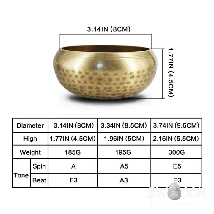 Tibetan Meditation Sound Bowl Handcrafted for Healing and Mindfulness Singing Bowl Set - Singing Bowl