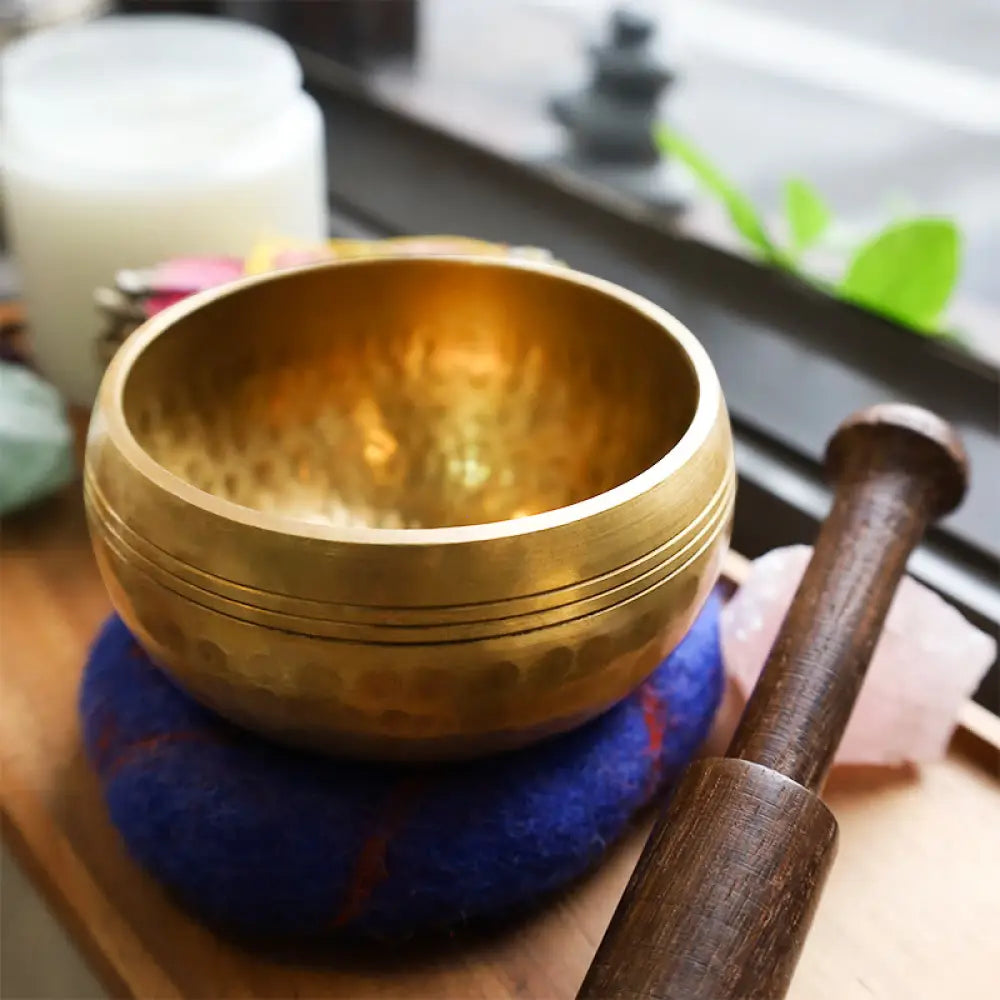 Tibetan Meditation Sound Bowl Handcrafted for Healing and Mindfulness Singing Bowl Set - Singing Bowl