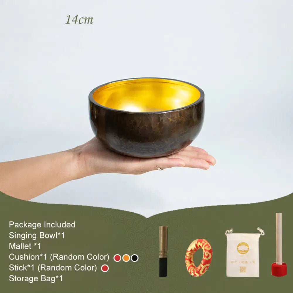 Tibetan Meditation Sound Bowl Handcrafted Healing Yoga Mindfulness Singing Bowl Set - Singing Bowl