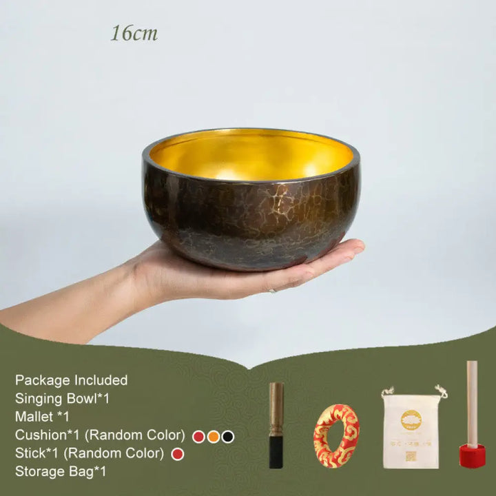 Tibetan Meditation Sound Bowl Handcrafted Healing Yoga Mindfulness Singing Bowl Set - Singing Bowl