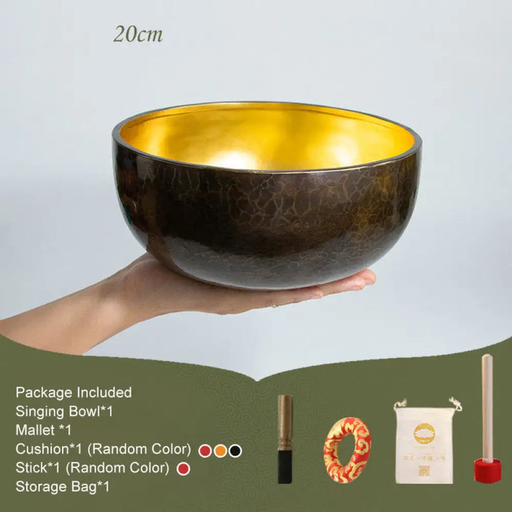 Tibetan Meditation Sound Bowl Handcrafted Healing Yoga Mindfulness Singing Bowl Set - Singing Bowl