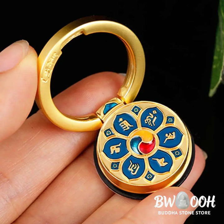 Tibetan Om Mani Padme Hum Peace Phone Ring Bracket Universal Phone Holder Decorations - Decorations