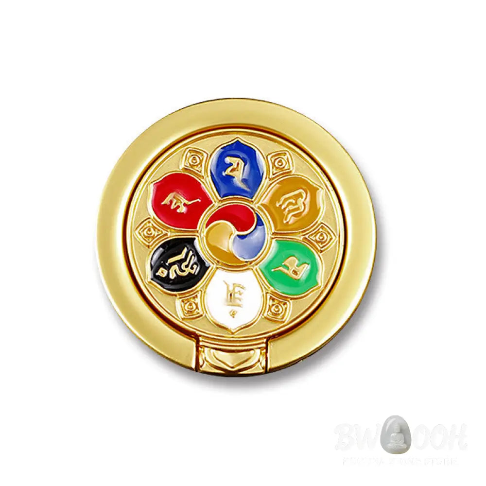 Tibetan Om Mani Padme Hum Peace Phone Ring Bracket Universal Phone Holder Decorations - Decorations