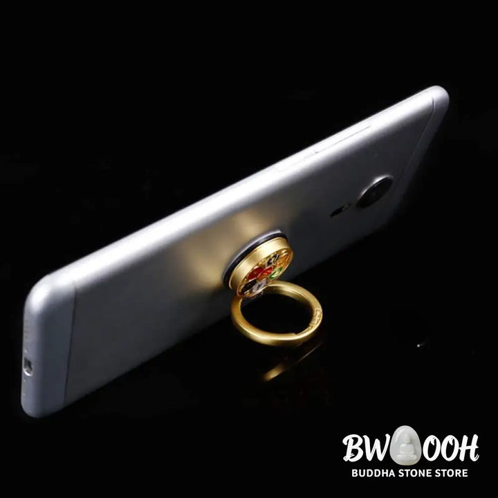 Tibetan Om Mani Padme Hum Peace Phone Ring Bracket Universal Phone Holder Decorations - Decorations