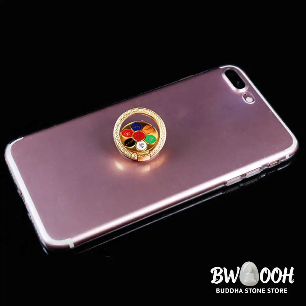 Tibetan Om Mani Padme Hum Peace Phone Ring Bracket Universal Phone Holder Decorations - Decorations