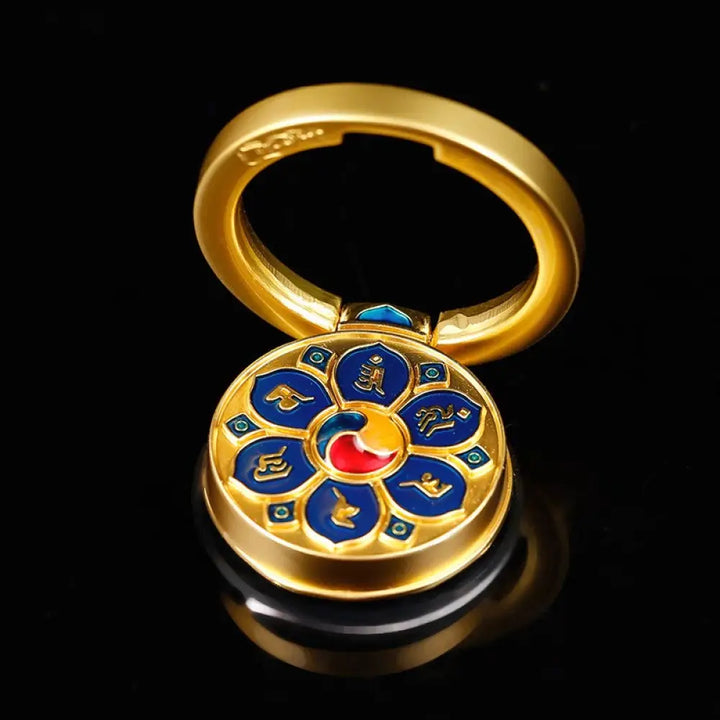 Tibetan Om Mani Padme Hum Peace Phone Ring Bracket Universal Phone Holder Decorations - Decorations