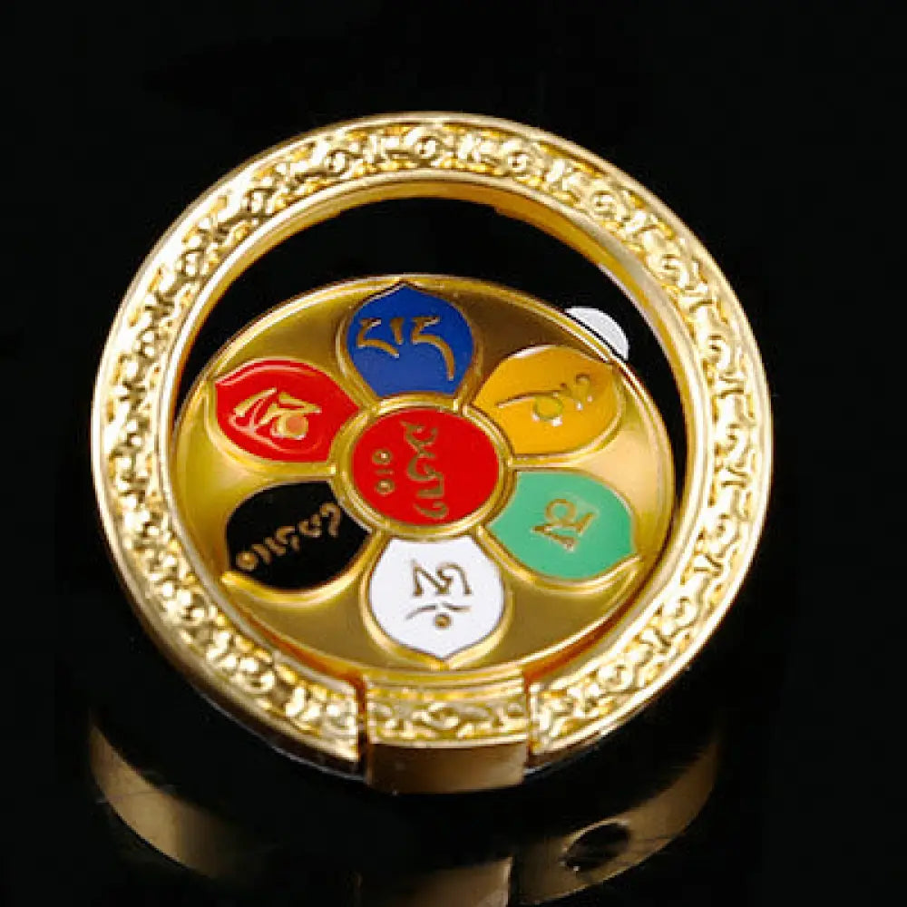 Tibetan Om Mani Padme Hum Peace Phone Ring Bracket Universal Phone Holder Decorations - Decorations