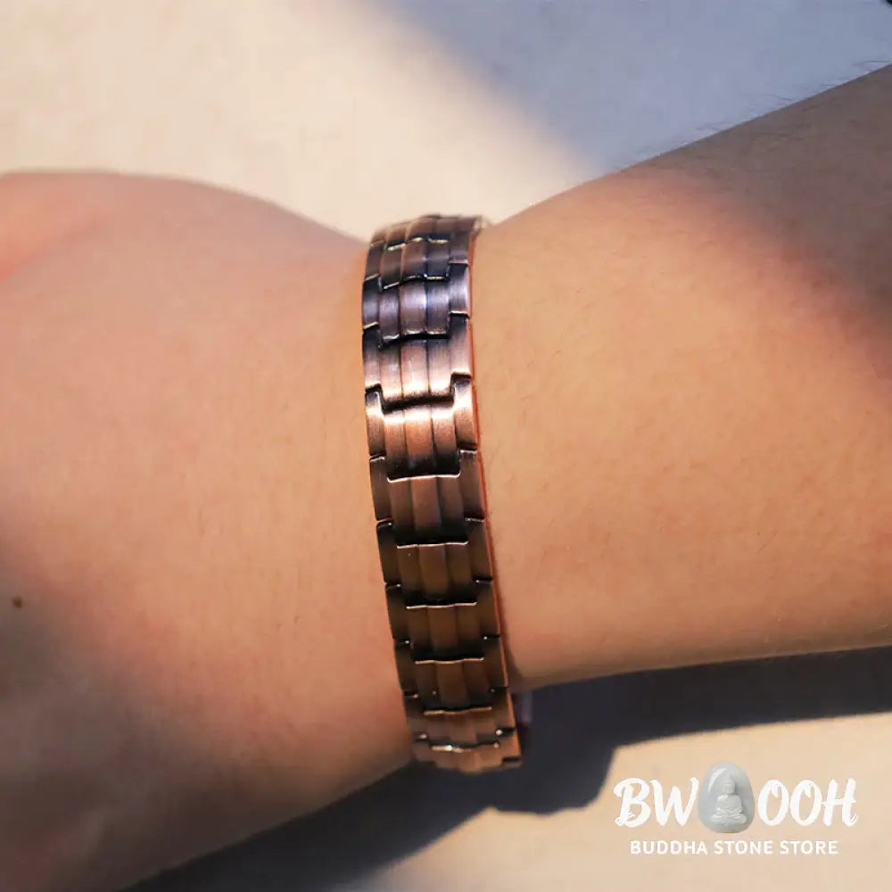 Vintage Magnetic Solid Copper Cuff Bracelet Bangle - Bracelet Bangle