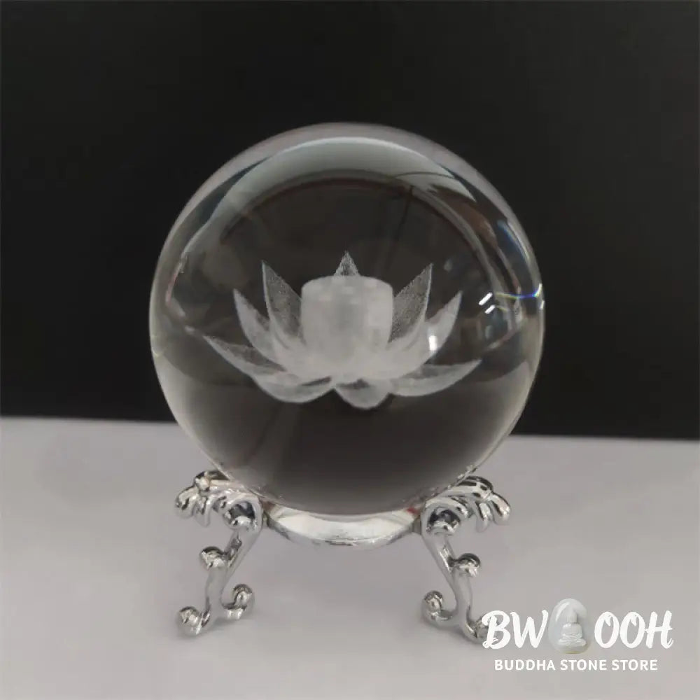 White Crystal Dragon Lotus Blessing Decoration - Decorations