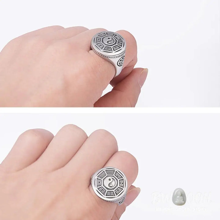 Yin Yang Balance Adjustable Ring - BWOOOH - Yin Yang - Rings