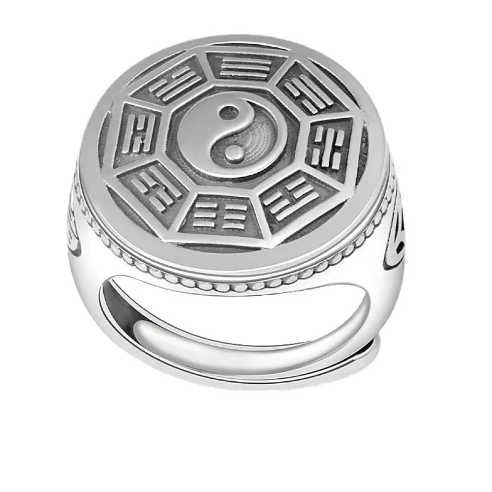 BWOOOH Yin Yang Balance Adjustable Ring — natural stone crystal healing bracelet for spiritual healing and mindful living
