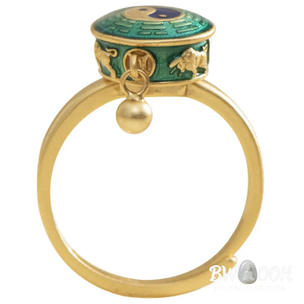 Yin Yang Copper Luck Wealth Rotatable Ring - BWOOOH - Rings