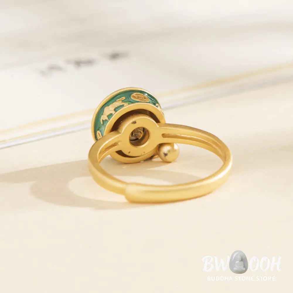 Yin Yang Copper Luck Wealth Rotatable Ring - BWOOOH - Rings
