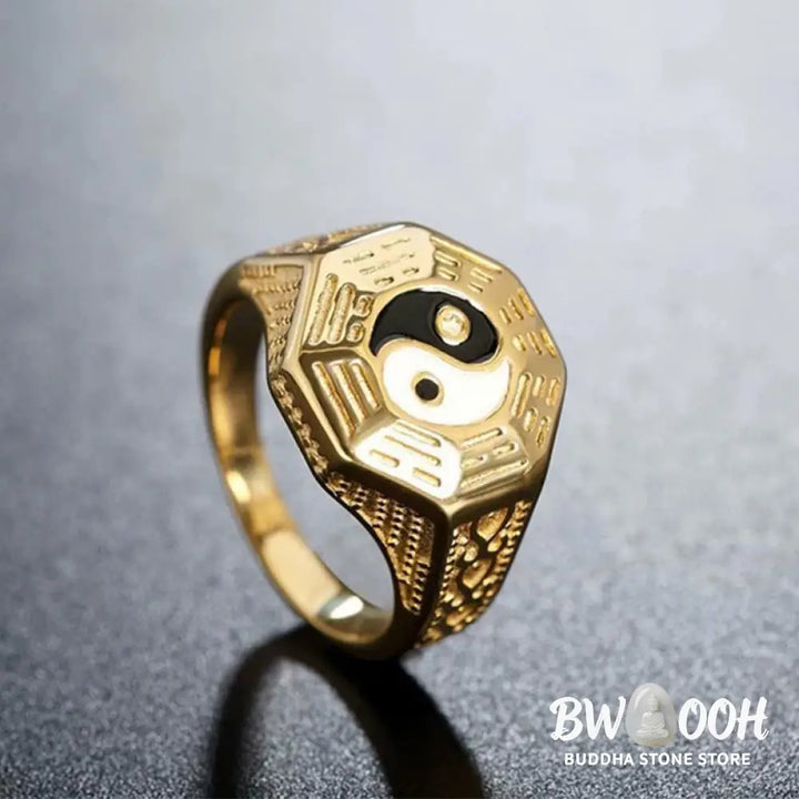 Yin Yang Symbol Copper Luck Ring - BWOOOH - Rings
