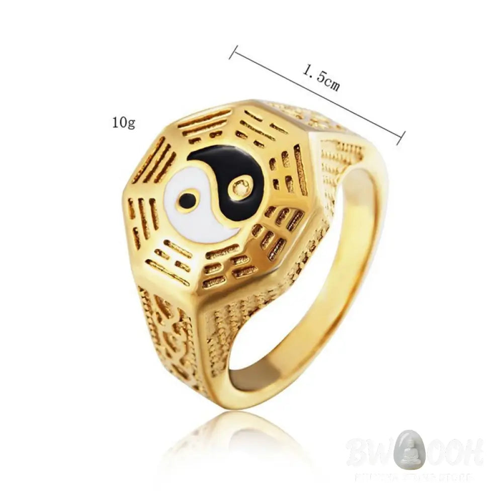 Yin Yang Symbol Copper Luck Ring - BWOOOH - Rings